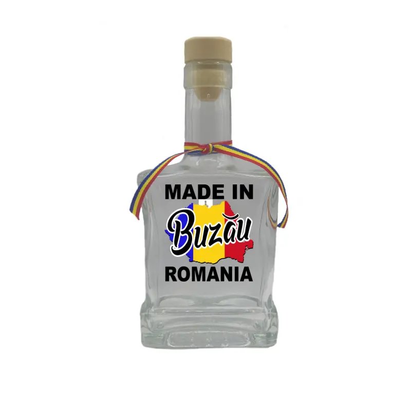 Made in buzau romania, sticla cu mesaj plata, 250 ml, model divgs179 06 17